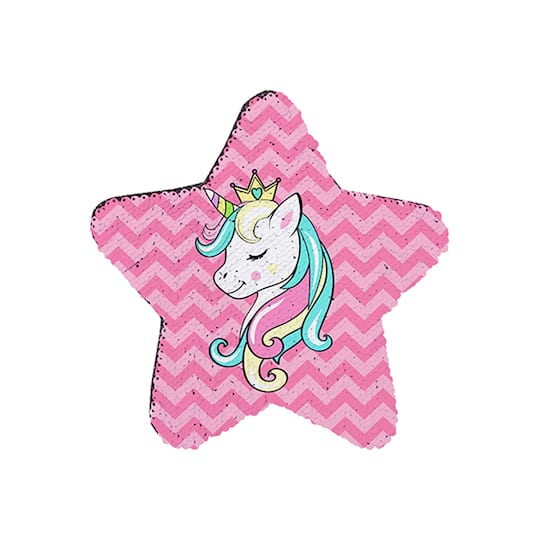 Craft Express 7" Black & White Star Sublimation Sequin Patches, 2ct.